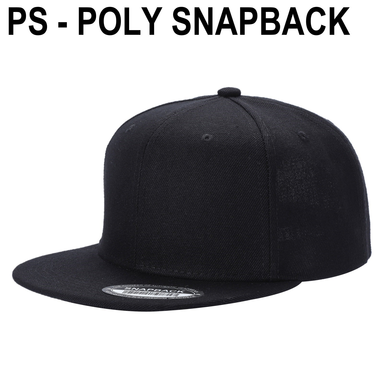 PS-POLY SNAPBACK FLAT BILL - selected color - Burzip Wholesale