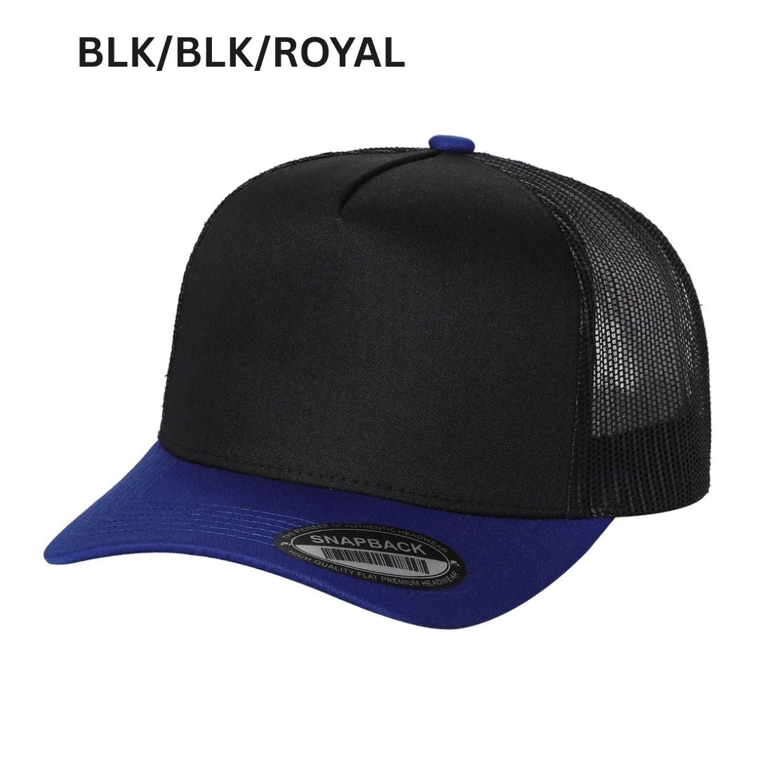 5panel Twill Crown Tracker Mesh Snapback 2tone 5trtm - RED/WHITE - Burzip Wholesale