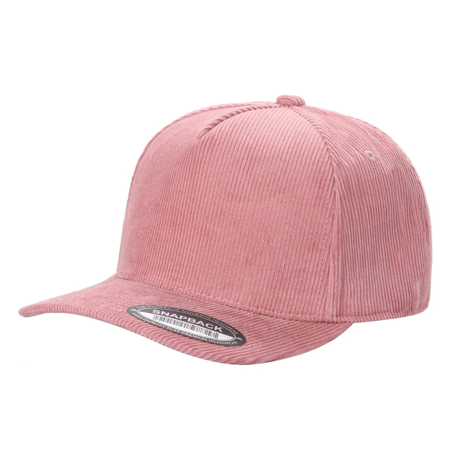 5panel Corduroy Fabric Solid Color Snapback Blank Caps 5fc - PINK - Burzip Wholesale