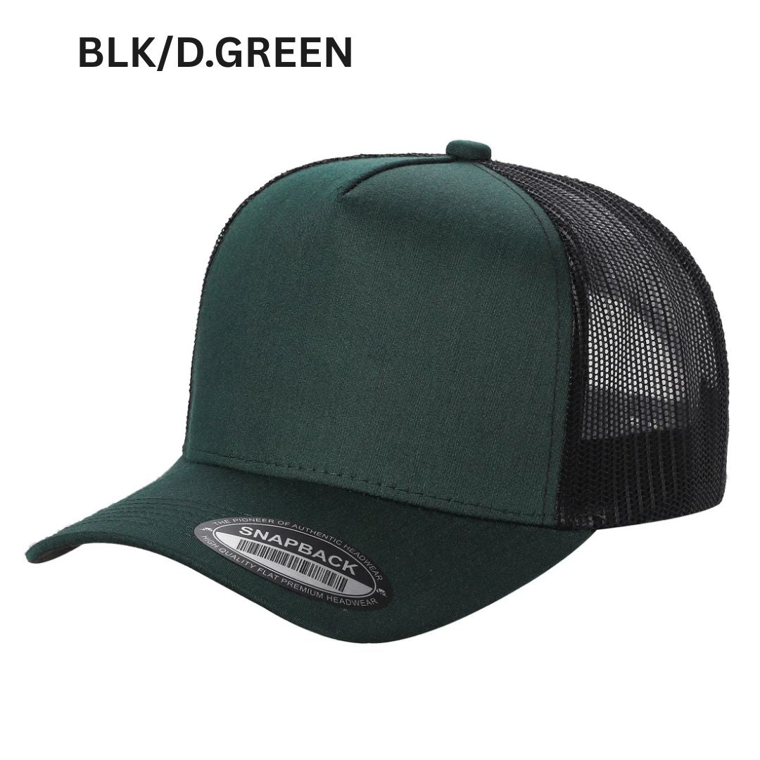 5panel Twill Crown Tracker Mesh Snapback 2tone 5trtm - BURGUNDY/BLK - Burzip Wholesale