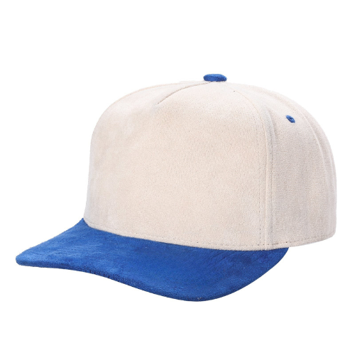 5panel Whole Suede Fabric Snapback Blank Hats 5suede - TAN/LAVENDER (new) - Burzip Wholesale