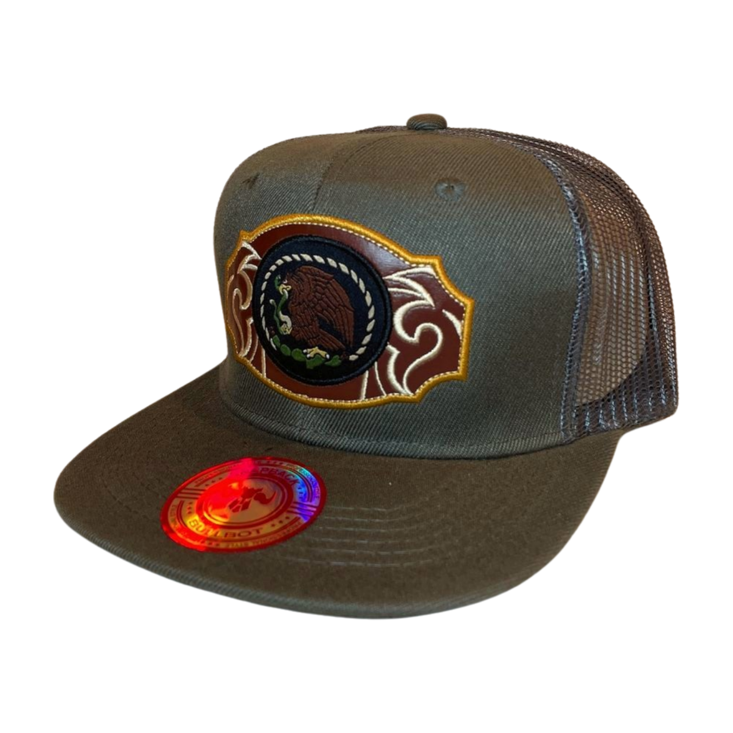 HPM-DZ-EAGLE EMB FLATBILL MESH BACK SNAPBACK-$5.50 - GREy - Burzip Wholesale