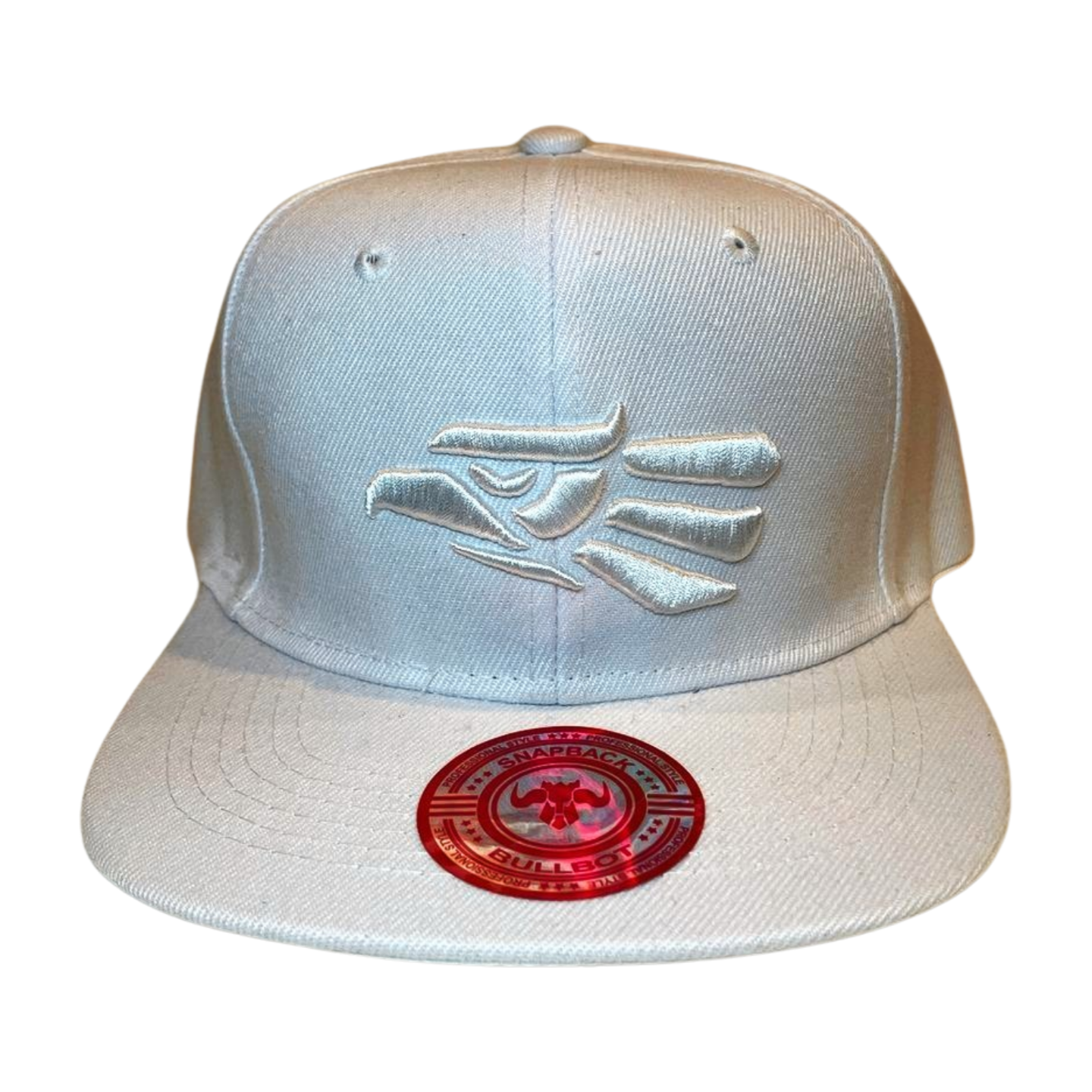 HP EAGLE EMBROIDERY, FLAT BILL SNAPBACK - WHT - Burzip Wholesale