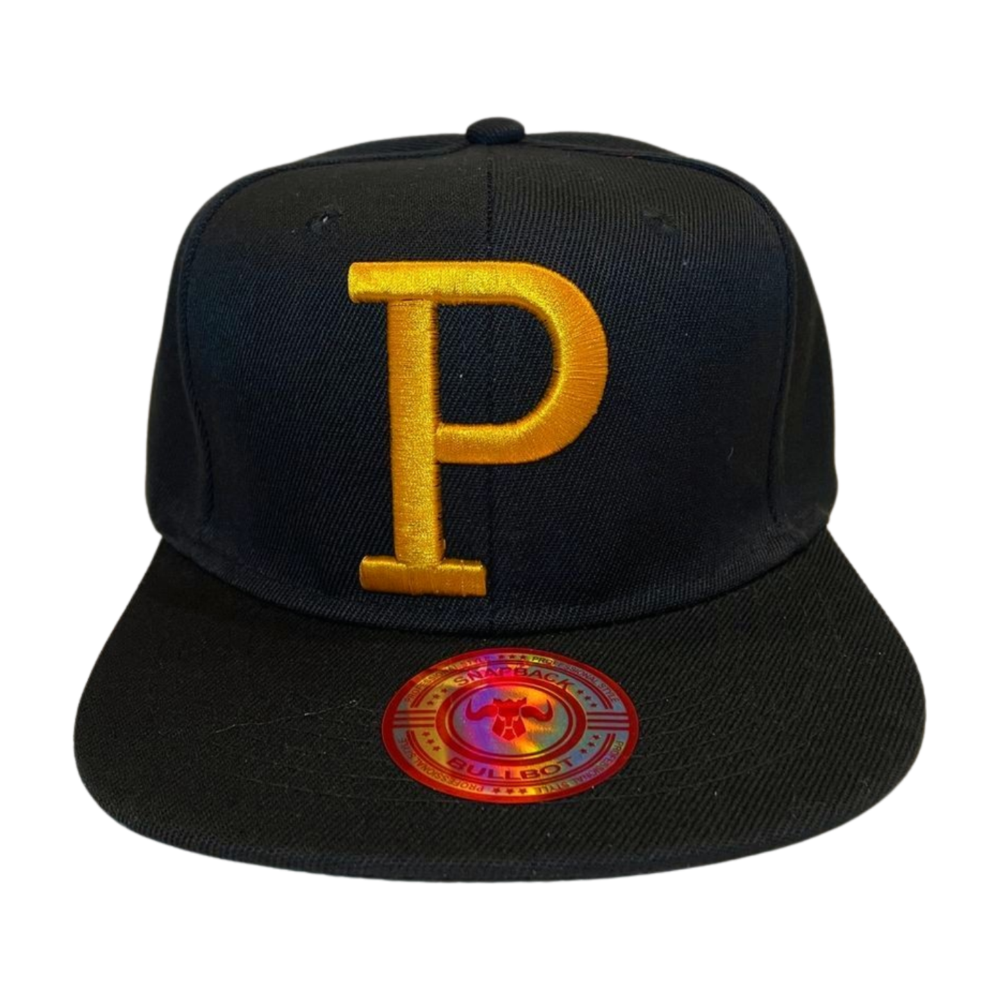HP-DZ-P EMBROIDERY FLATBILL SNAPBACK - BLACK/GOLD - Burzip Wholesale