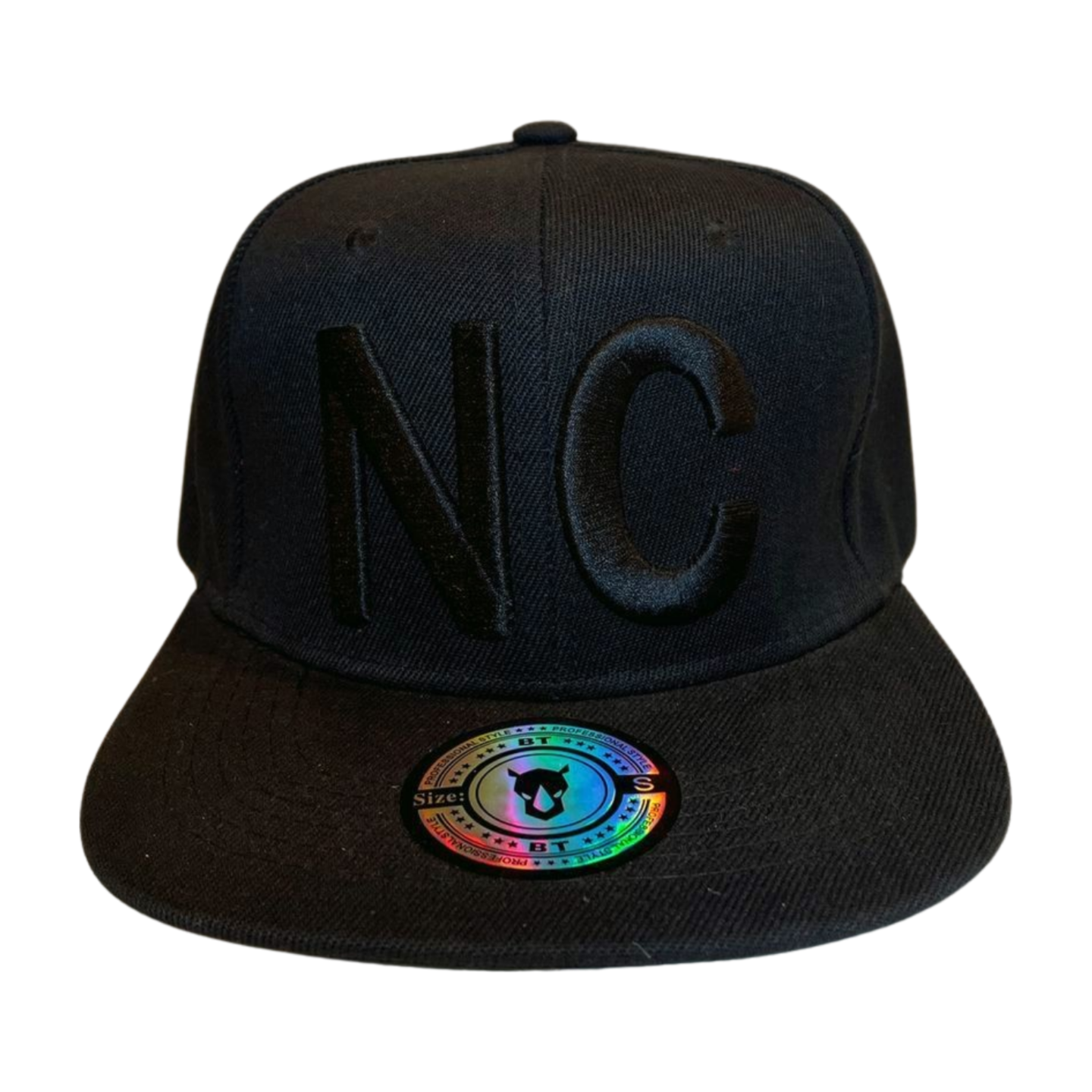 HP NC EMBROIDERY FLATBILL SNAPTBACK-$6 - BLACK - SOLID - Burzip Wholesale