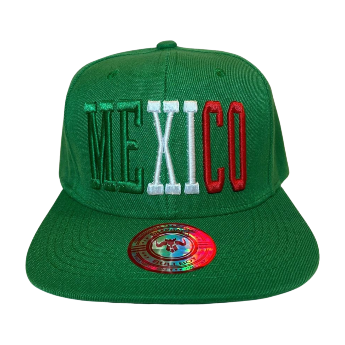HP MEXICO EMBROIDERY FLATBILL SNAPBACK - WHIT/RED MEXICO - Burzip Wholesale