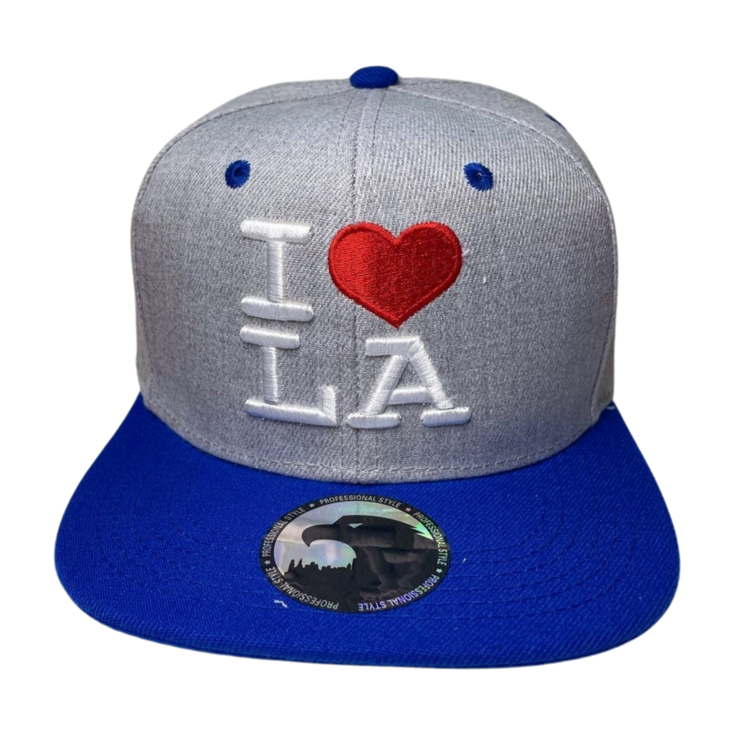 HP I LOVE LA EMBROIDERY, FLAT BILL ACRIL SNAPBACK - PINK - Burzip Wholesale