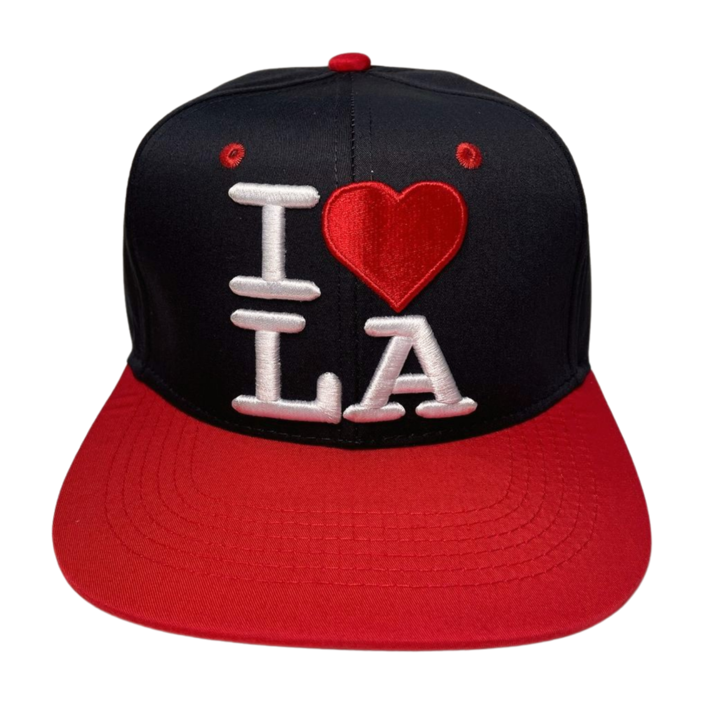 HP I LOVE LA EMBROIDERY, FLAT BILL ACRIL SNAPBACK - selected color - Burzip Wholesale