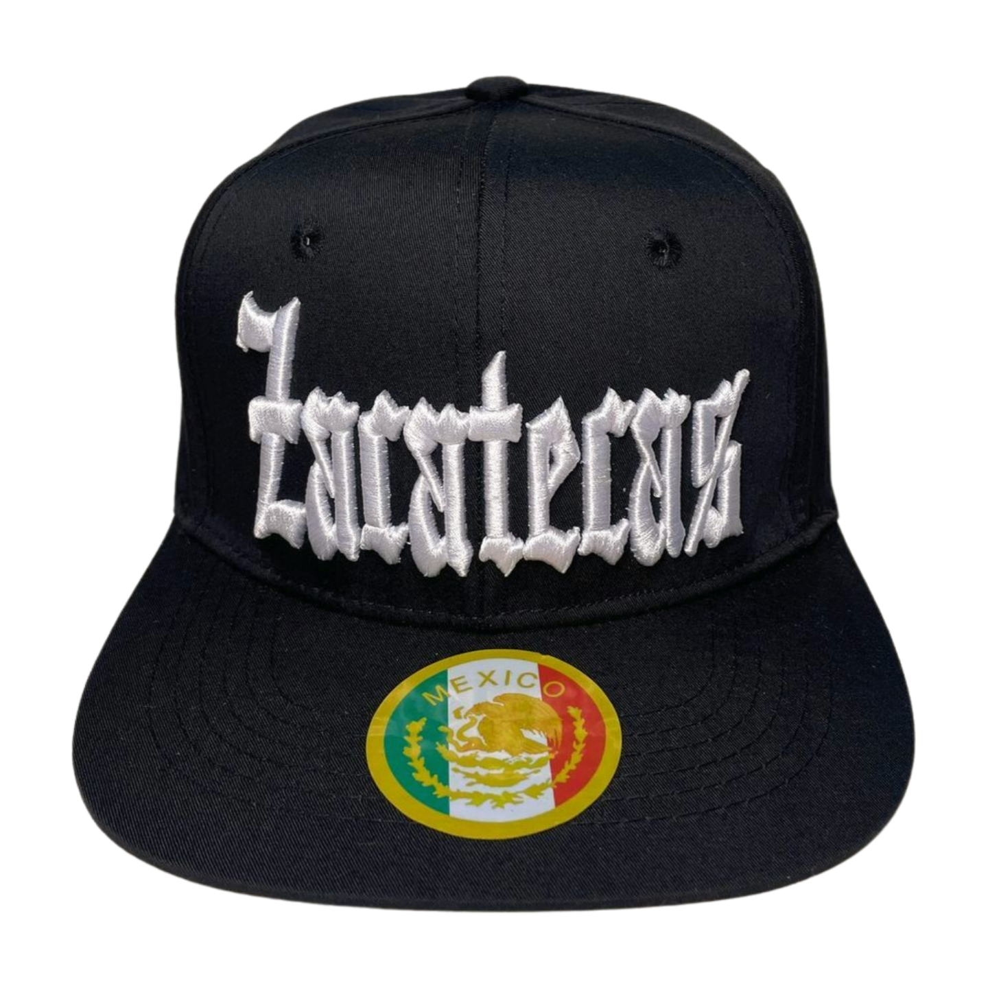 HP CLASSIC LETTER WHT EMBROIDERY ON BLACK CAP FLAT BILL - ZACATECAS - Burzip Wholesale