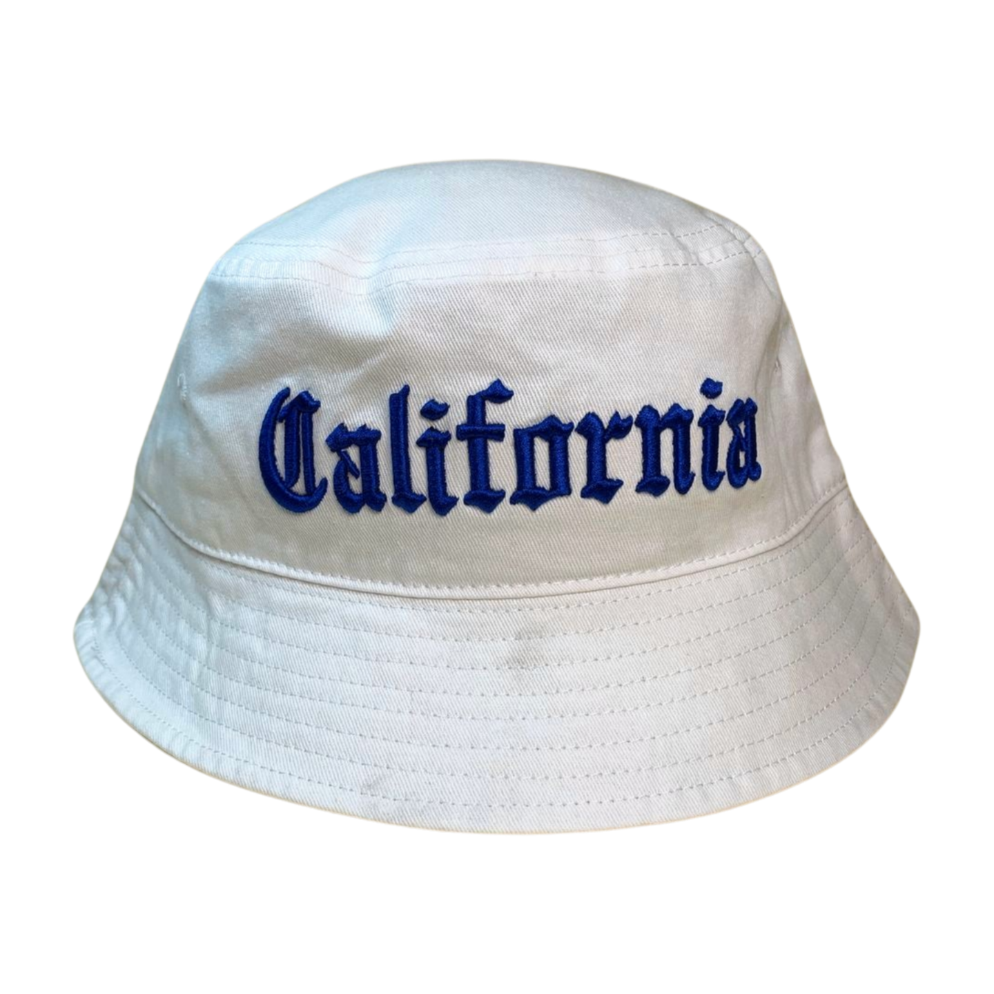 Bucket-DZ-CALIFORNIA Embroidery 12PCS/DZ HBC - WHT/ROYAL - Burzip Wholesale