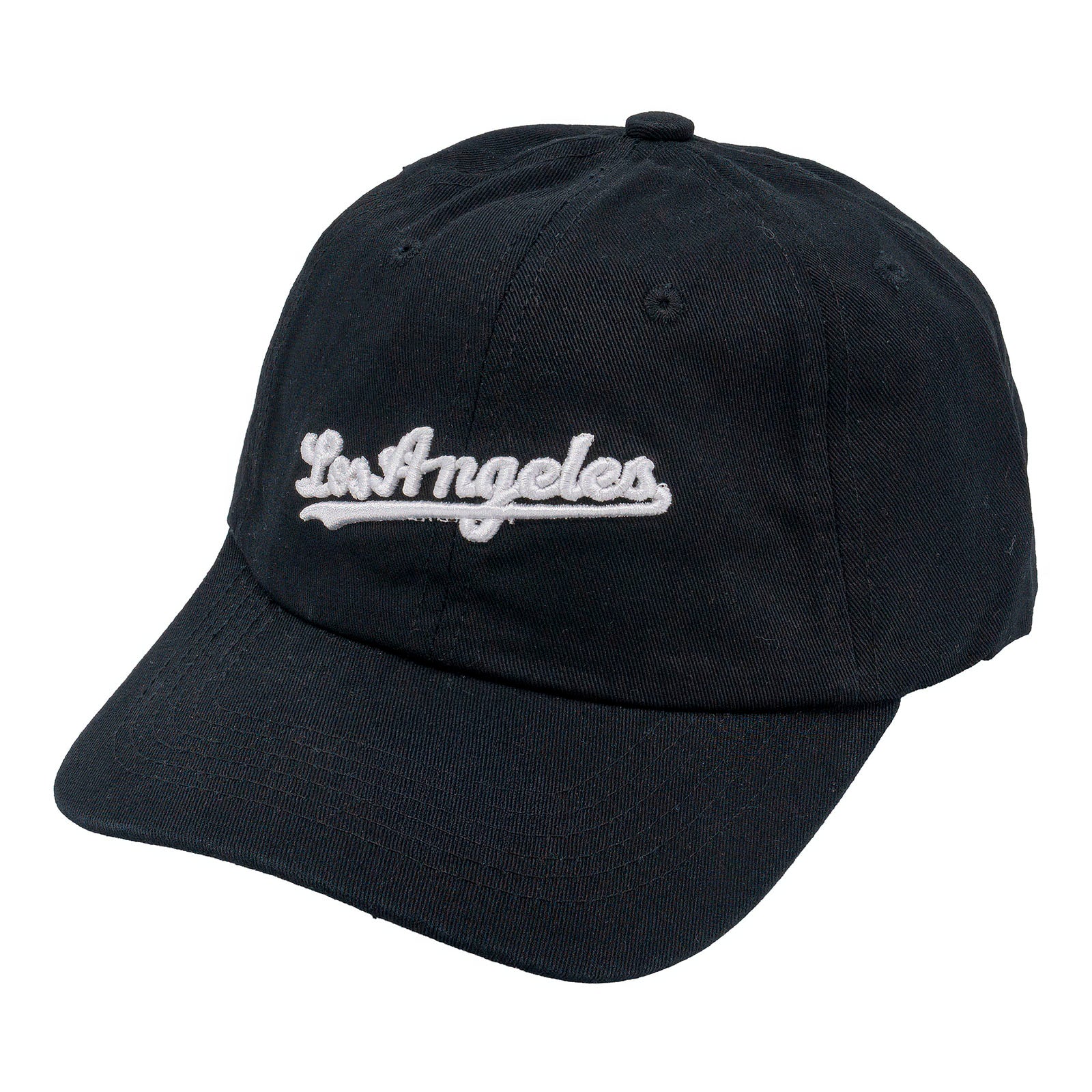 Los Angeles Script Angled Embroidered On Cotton Dad Hat Embcdh - selected color - Burzip Wholesale