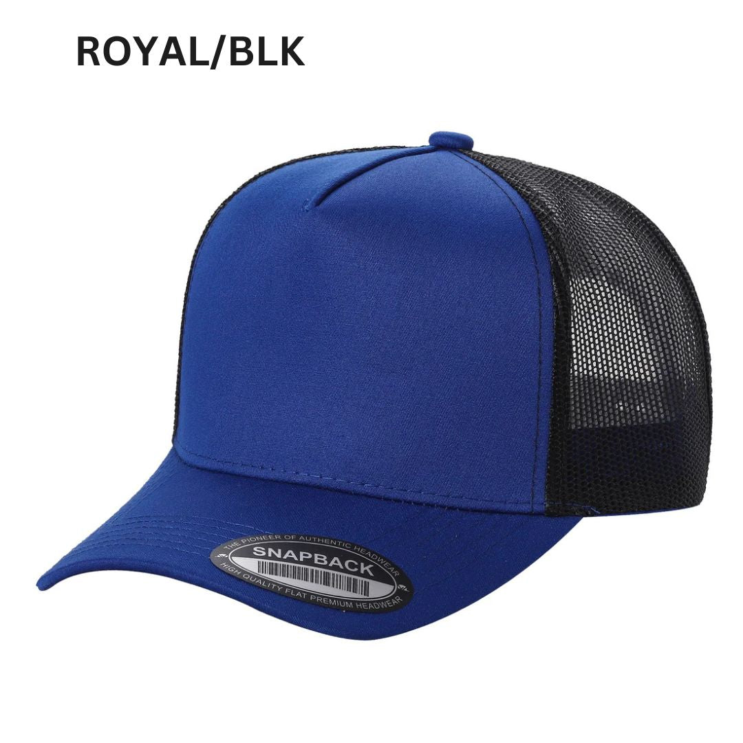 5panel Twill Crown Tracker Mesh Snapback 2tone 5trtm - H.GREY/GOLD - Burzip Wholesale