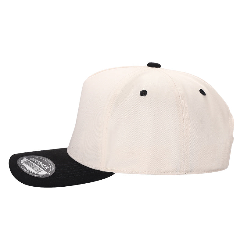 5panel Twill Head Suede Bill Blank Caps Tcs - TAN/BABY.PINK - Burzip Wholesale
