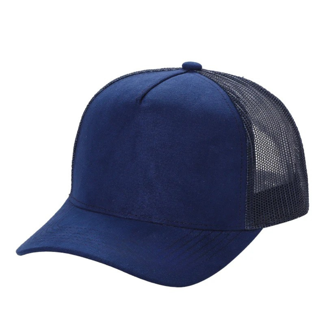 5Panel Suede Front Mesh Back Trucker Cap for Burning Art sum 520 - MUSTARD - Burzip Wholesale