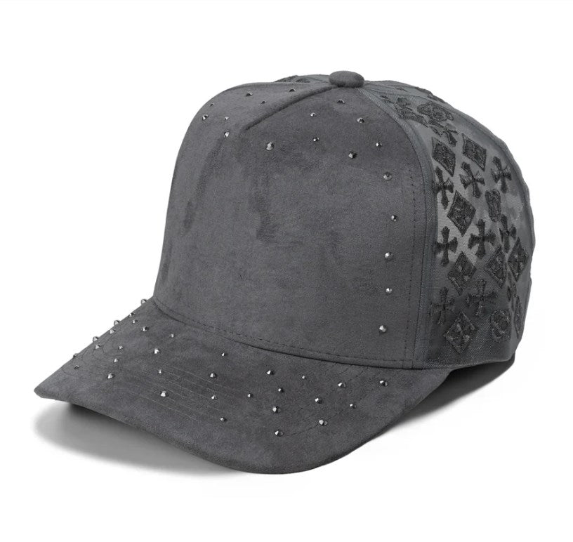 5 Panel Embroidered Side Logo Distressed Baseball Cap #5021 | Procap Wholesale - Charcoal - Burzip Wholesale