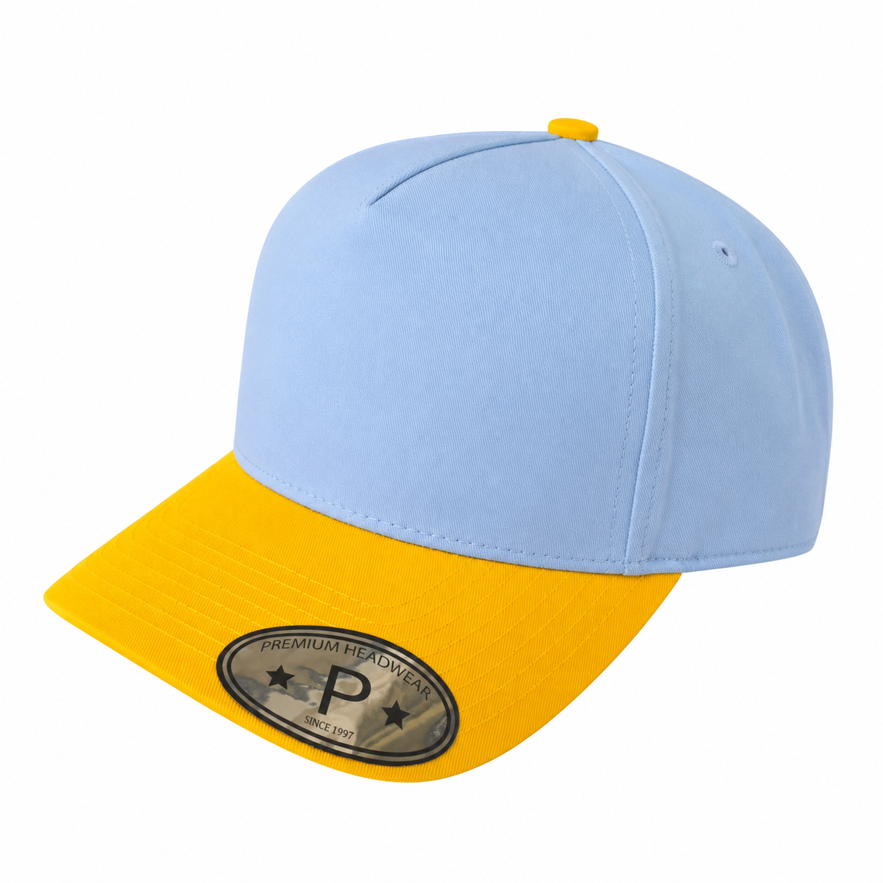 5panel Twill Fabric 5tone with Cream Crown 2tone Blank Caps Tctan - selected color - Burzip Wholesale
