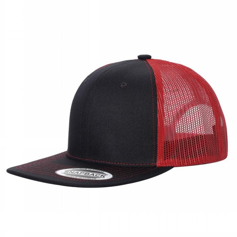 6TFTM - 6PANEL FLAT BILL - Blk/red - Burzip Wholesale