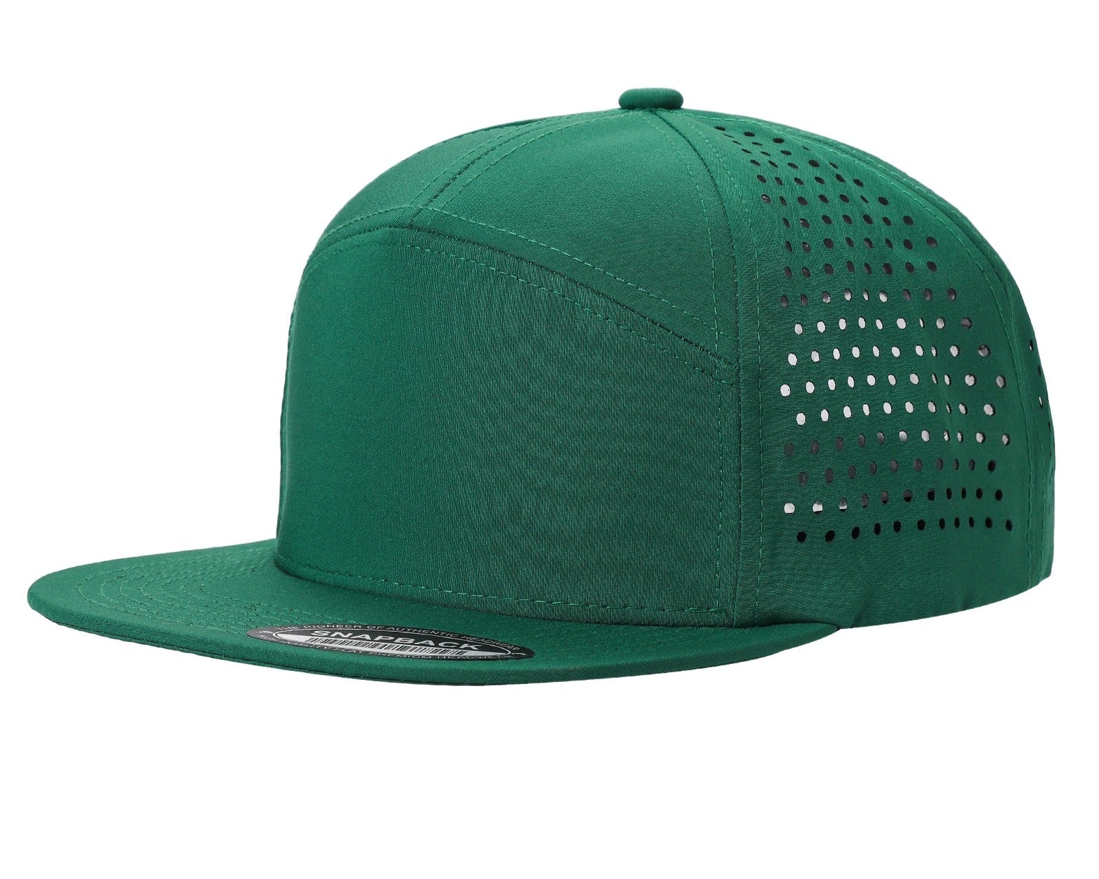 7panel Laser Vented Back Snapback Flatbill Cap 7laser - 7LASER-CHARCOAL - Burzip Wholesale