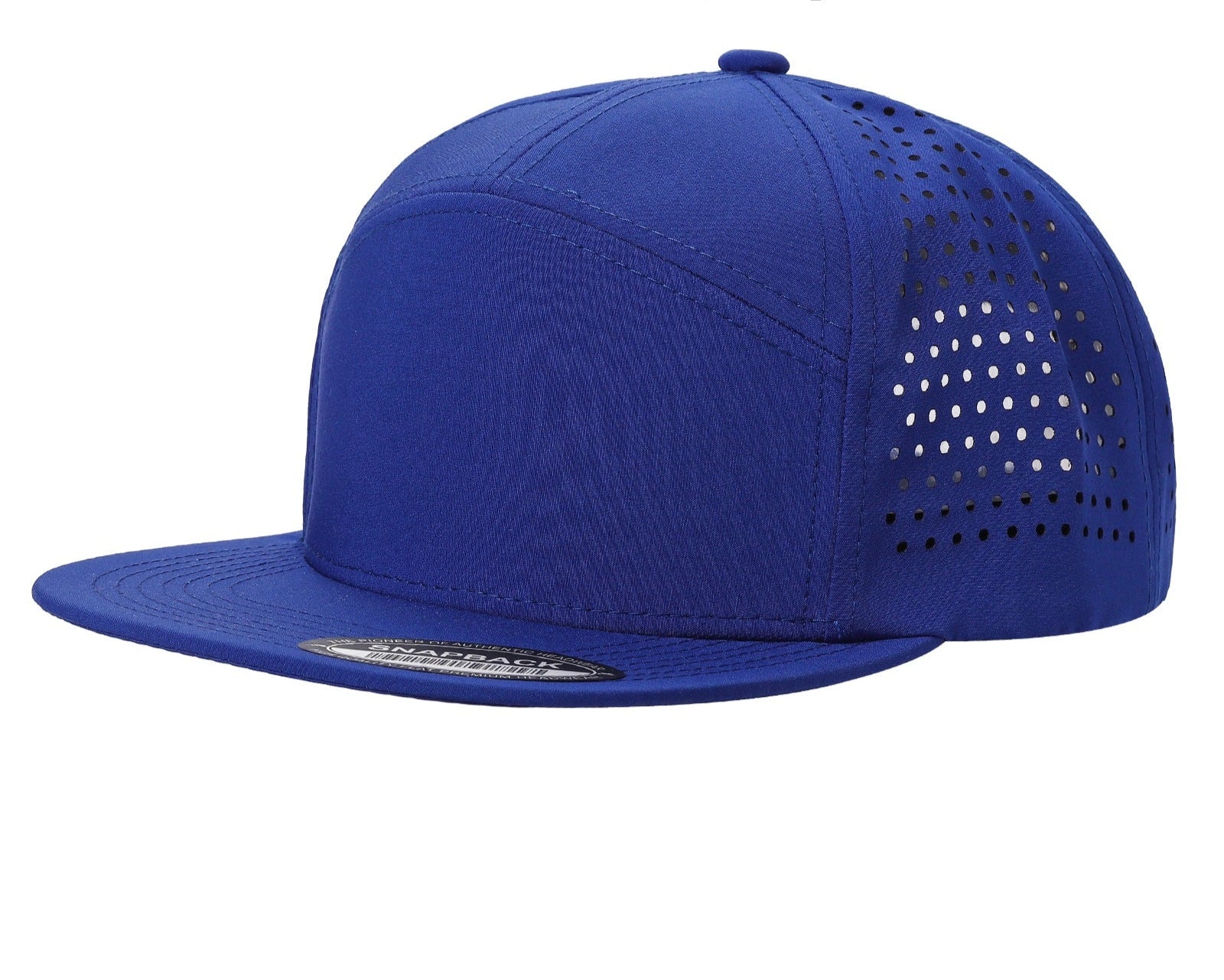 7panel Laser Vented Back Snapback Flatbill Cap 7laser - 7LASER-NAVY - Burzip Wholesale