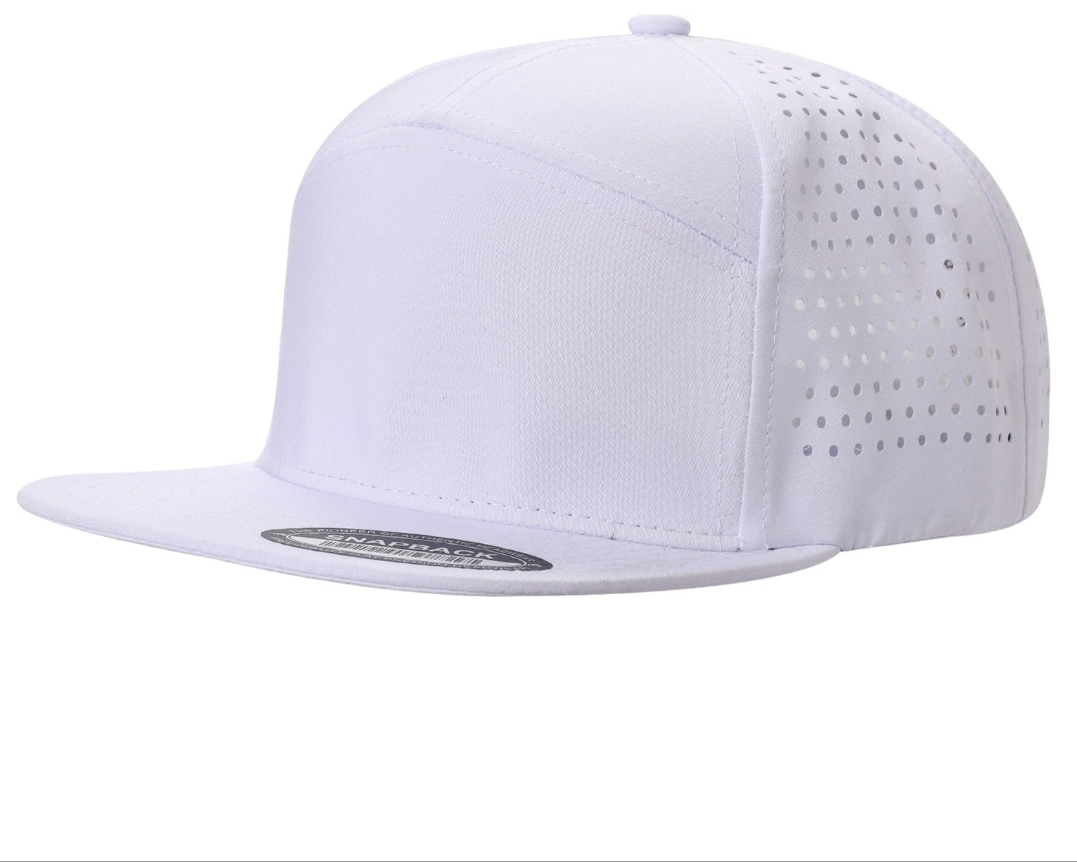 7panel Laser Vented Back Snapback Flatbill Cap 7laser - 7LASER-WINE - Burzip Wholesale
