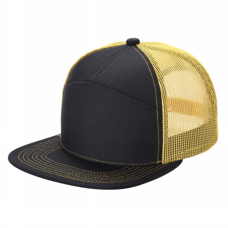 7panel Flatbill Trucker Mesh Snapback Blank Hats 7ftm - ROYAL - Burzip Wholesale