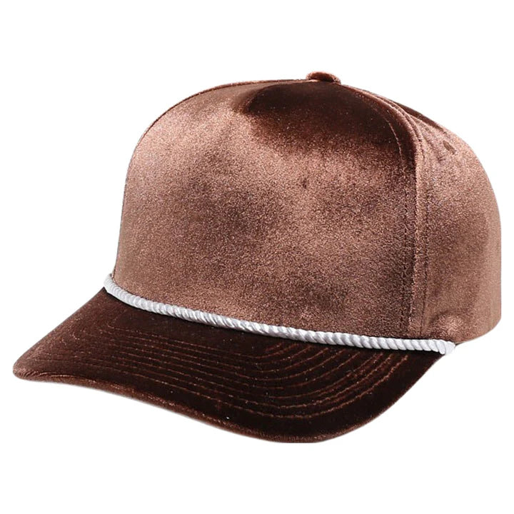 5panel Velvet W/rope Snapback Cap Pbvv - D.GREEN - Burzip Wholesale