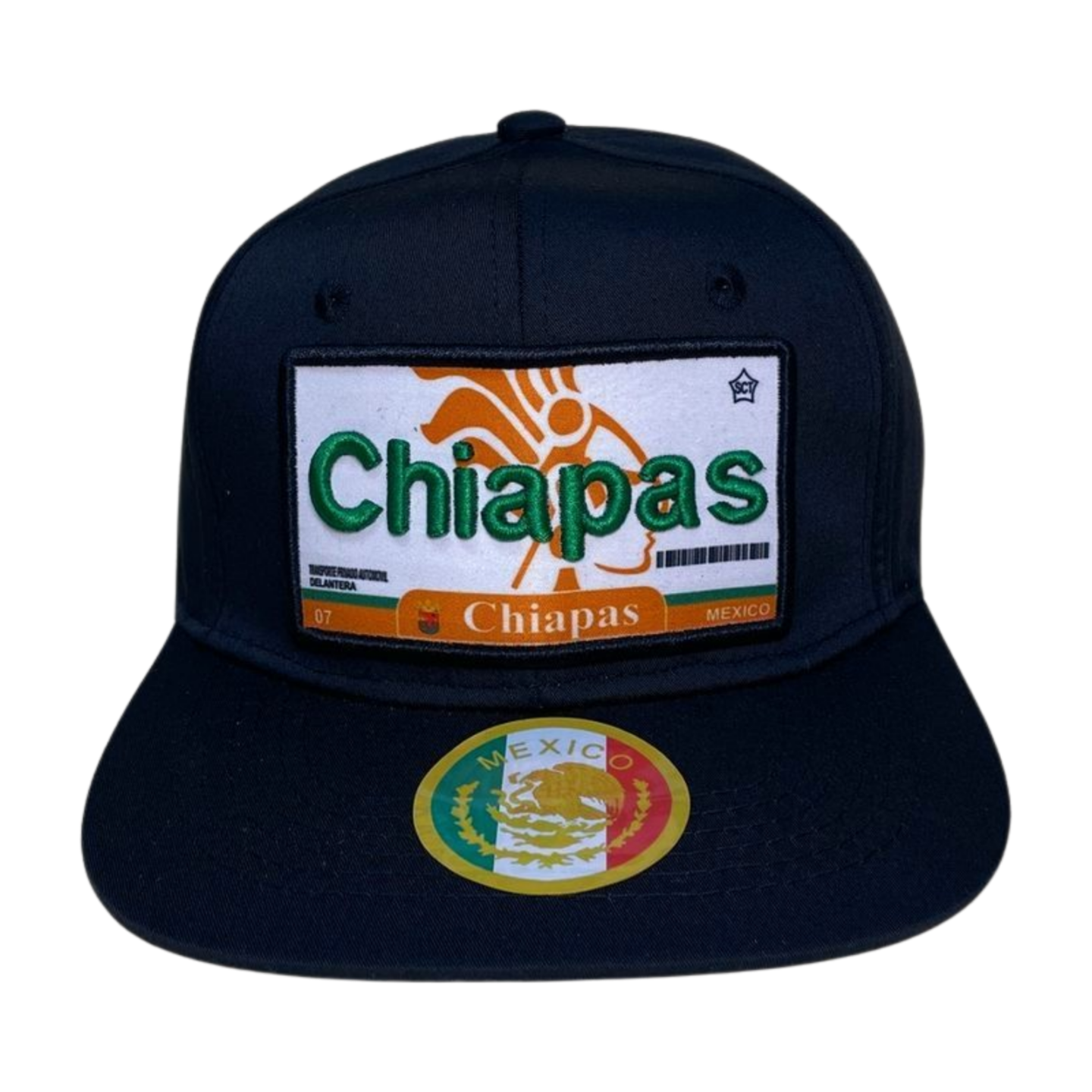 HTF-MX CITY-PK6-BLK SNAPBACK WITH PATCH, EMBROIDERY (6PCS/PACK) - CHIAPAS - Burzip Wholesale