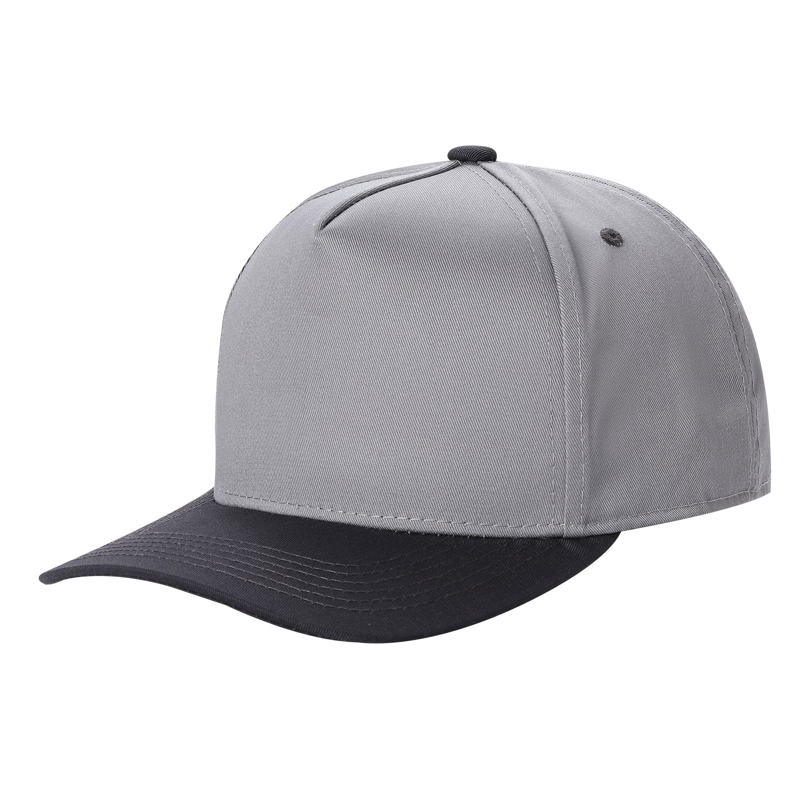 TCBLK-5 Panel Black Color Snapback Baseball Cap - selected color - Burzip Wholesale