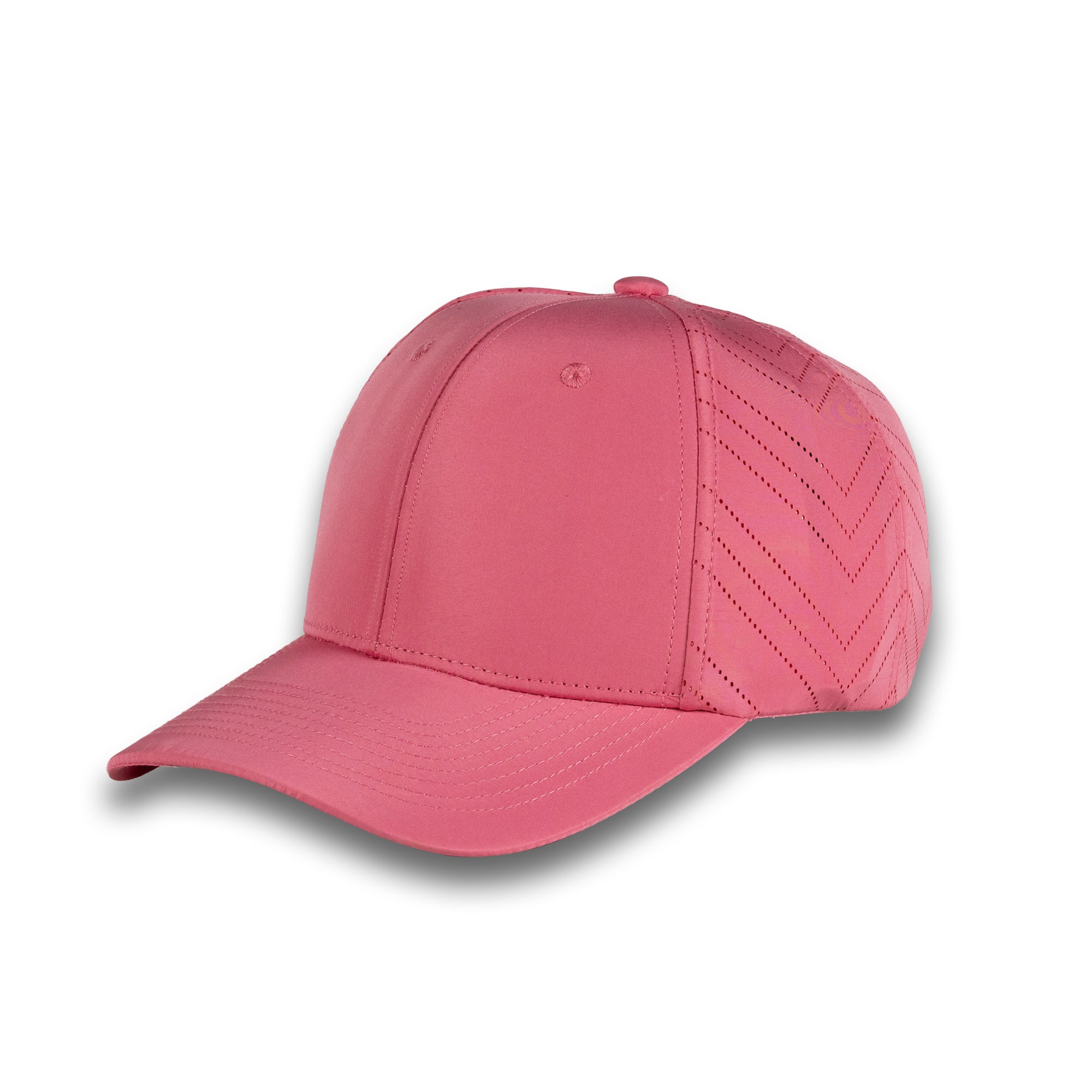 Wholesale 6 Panel Laser Performance Cap Buckle Back Hat 6laser - RED- - Burzip Wholesale