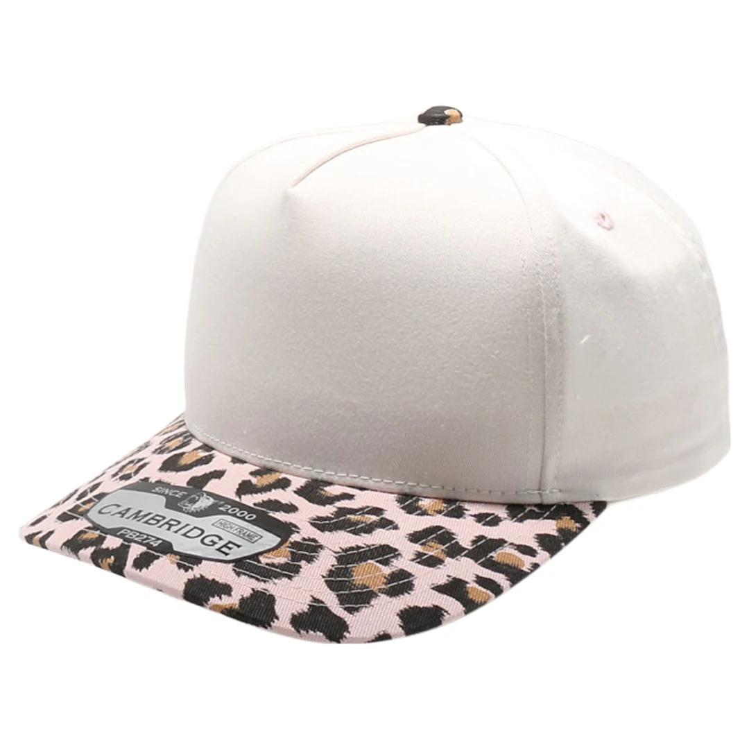 Leopard Bill Structured Snapback Cap #pb274l