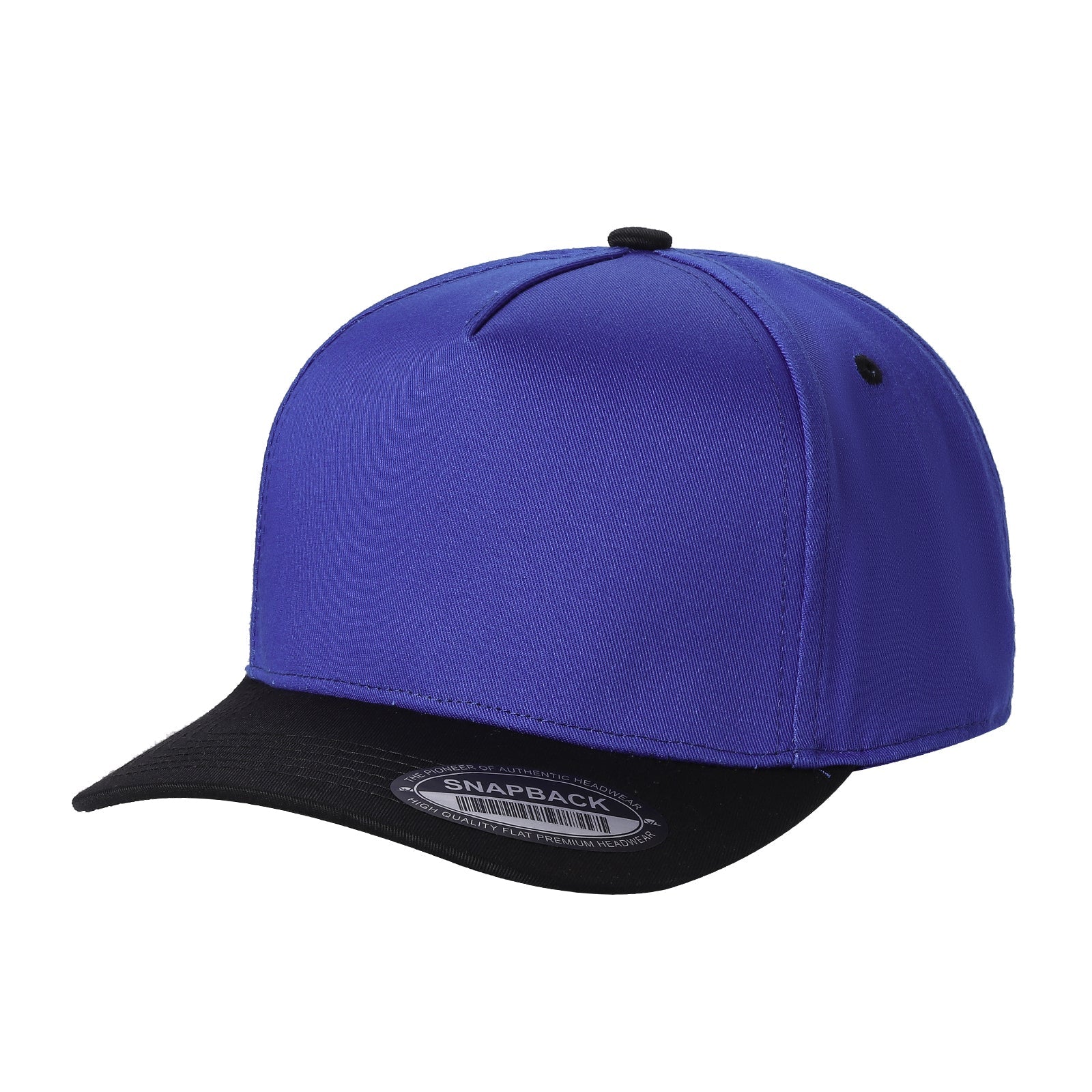 TCBLK-5 Panel Black Color Snapback Baseball Cap - selected color - Burzip Wholesale
