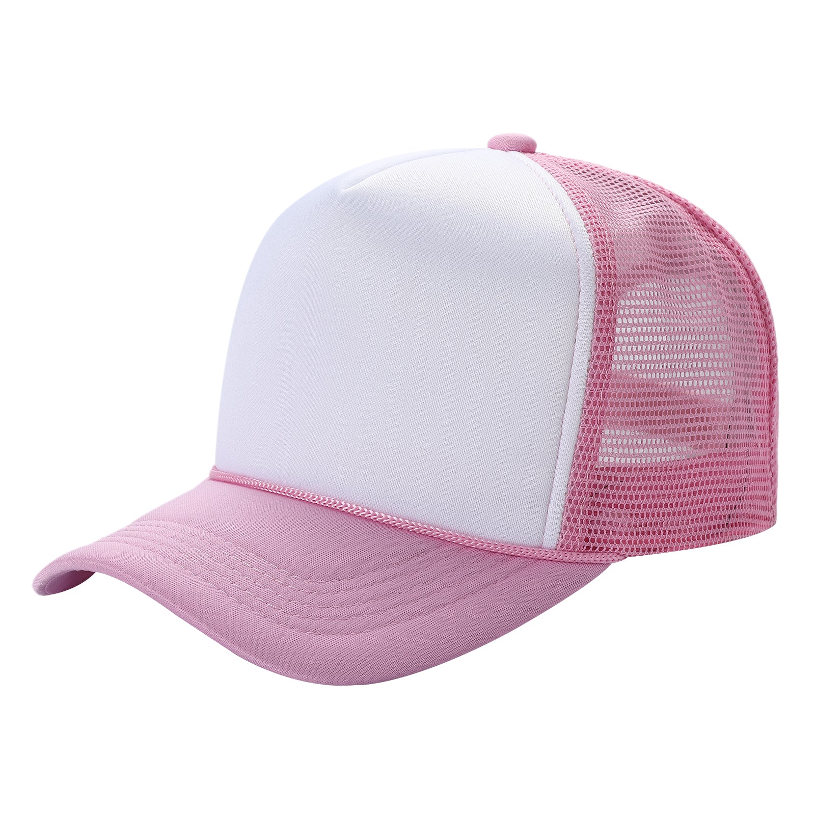 Sponge Foam Trucker Mesh for Kids 5panel Adult Unisex Stm - WHT/L.PINK - Burzip Wholesale