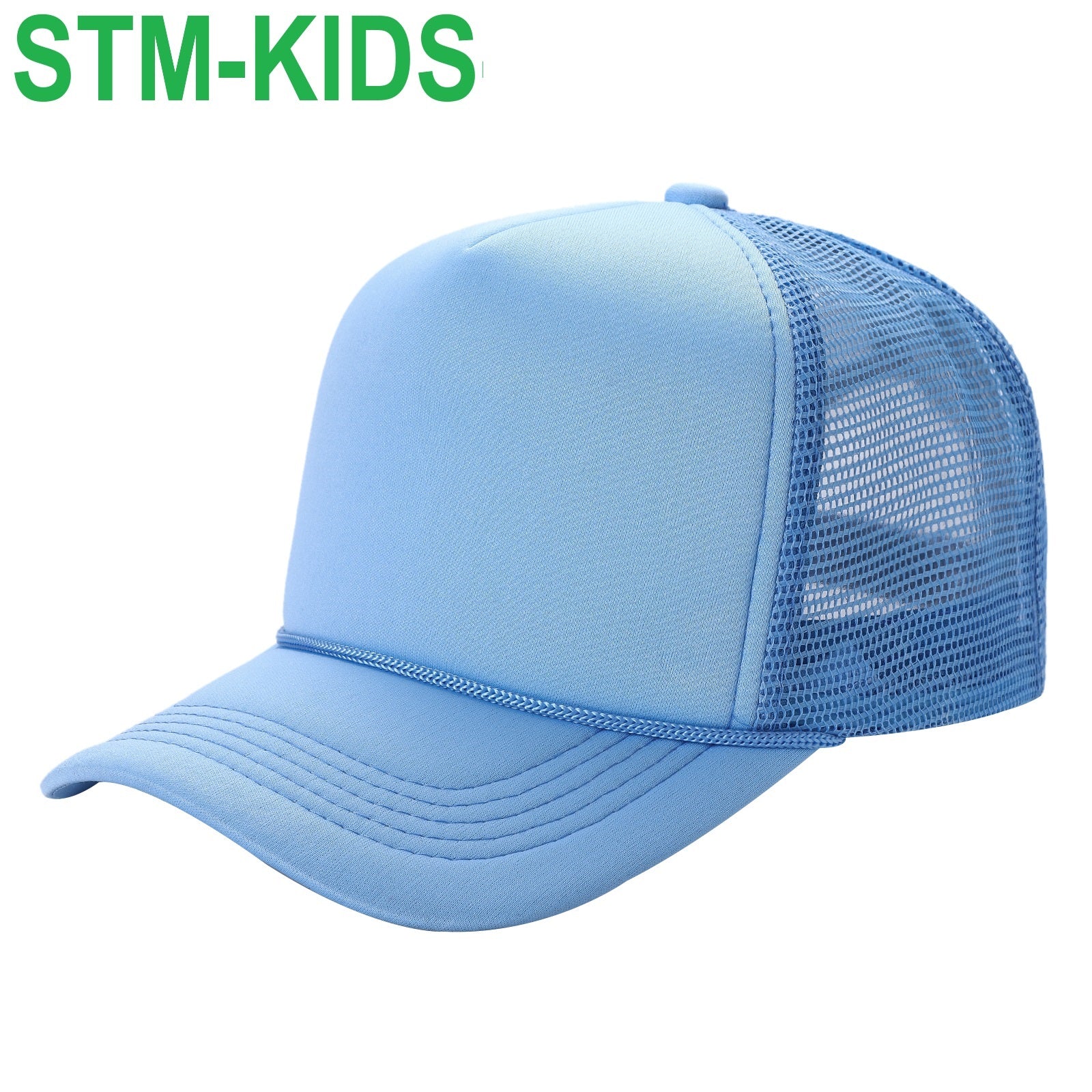Sponge Foam Trucker Mesh for Kids 5panel Stmk - BLACK - Burzip Wholesale
