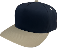 5panel Solid with Under Bill Colored Blank Caps Tcoa - BROWN/KHAKI - Burzip Wholesale