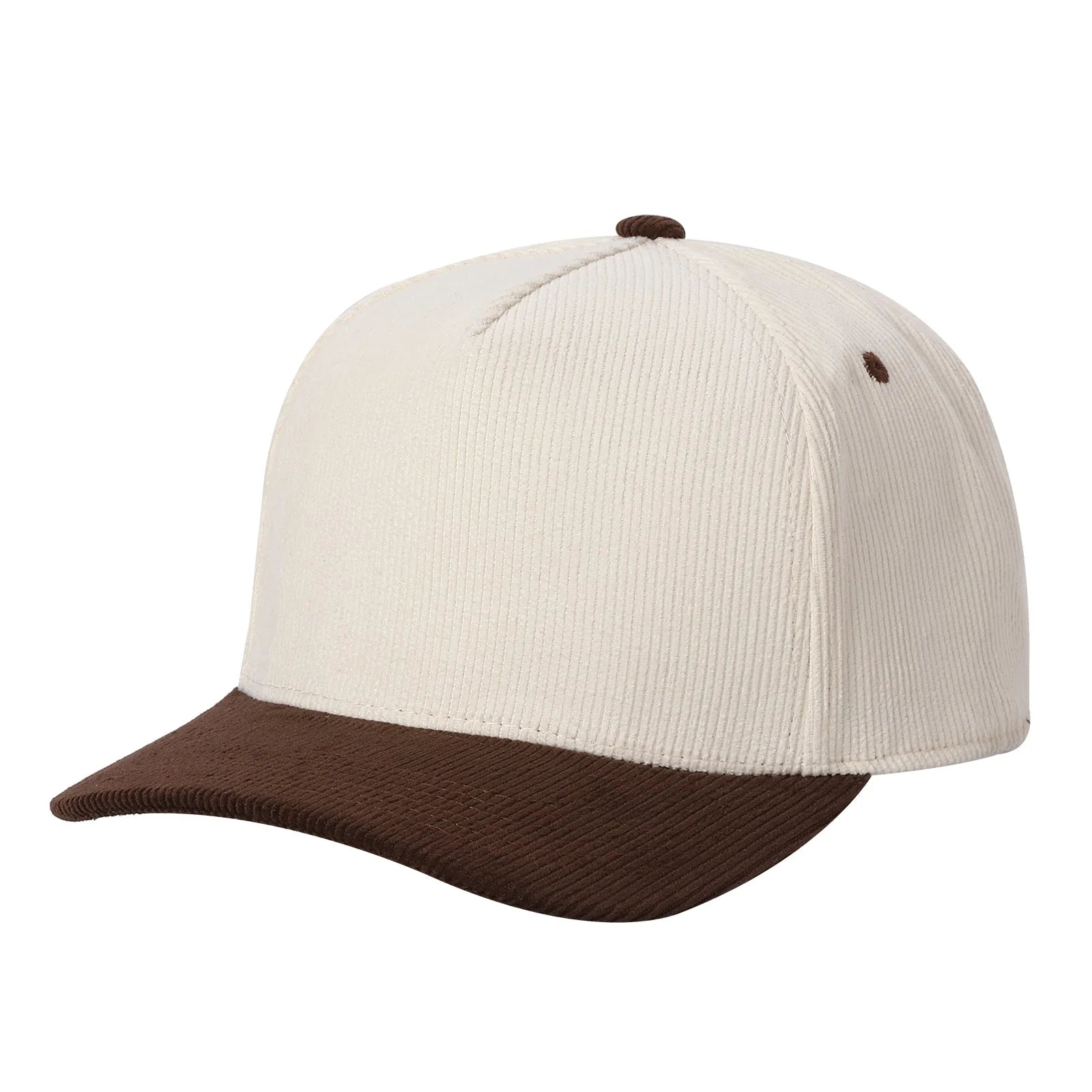5panel Twill Head Corduroy Bill Blank Baseball Cap TCFC2 - TAN/BROWN - Burzip Wholesale