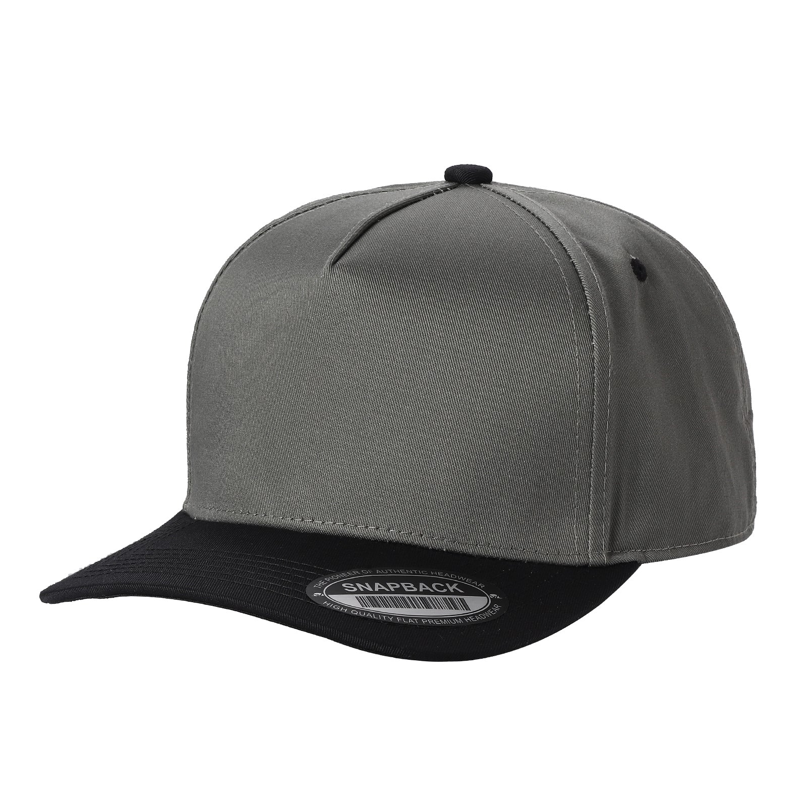 TCBLK-5 Panel Black Color Snapback Baseball Cap - selected color - Burzip Wholesale