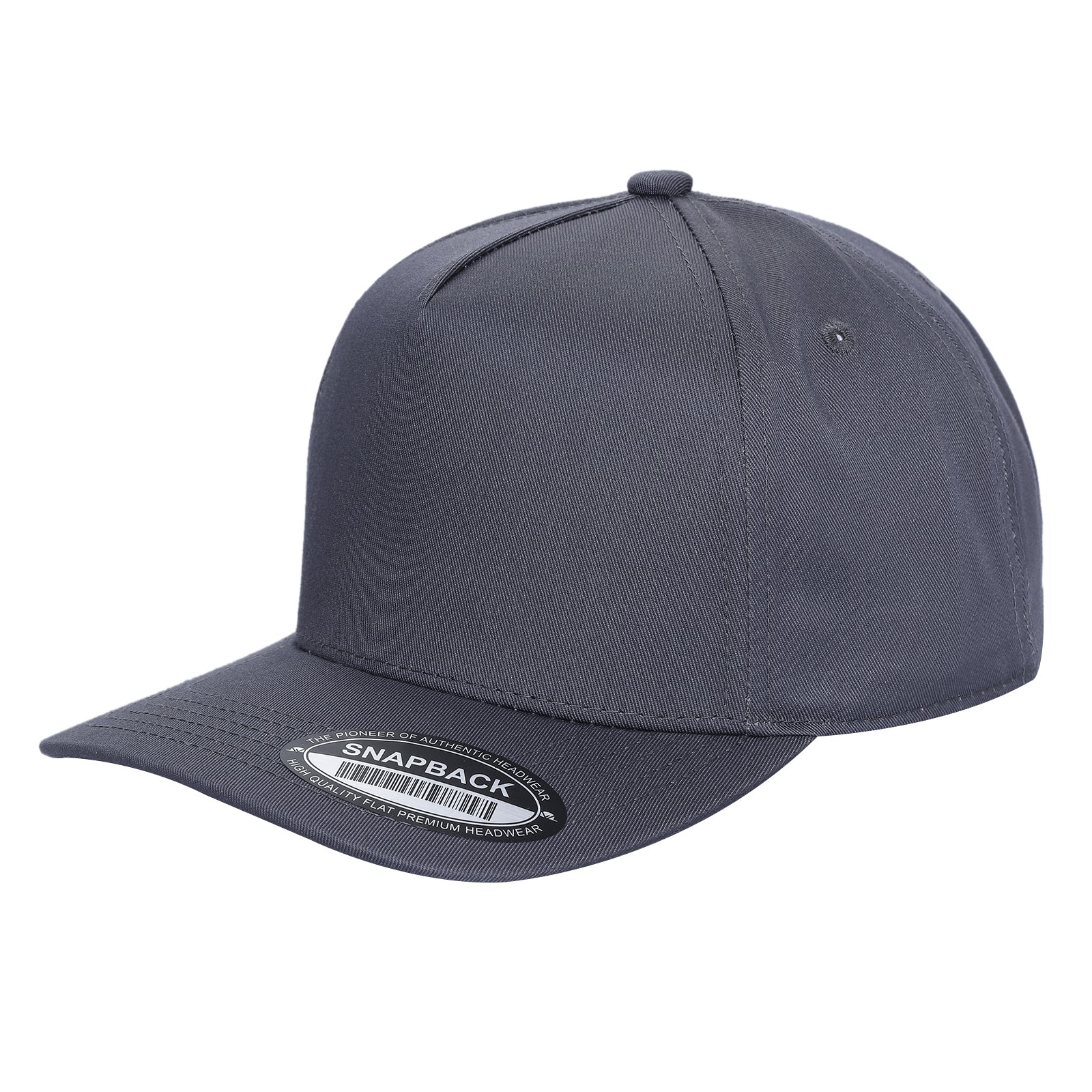 TCBLK-5 Panel Black Color Snapback Baseball Cap - selected color - Burzip Wholesale