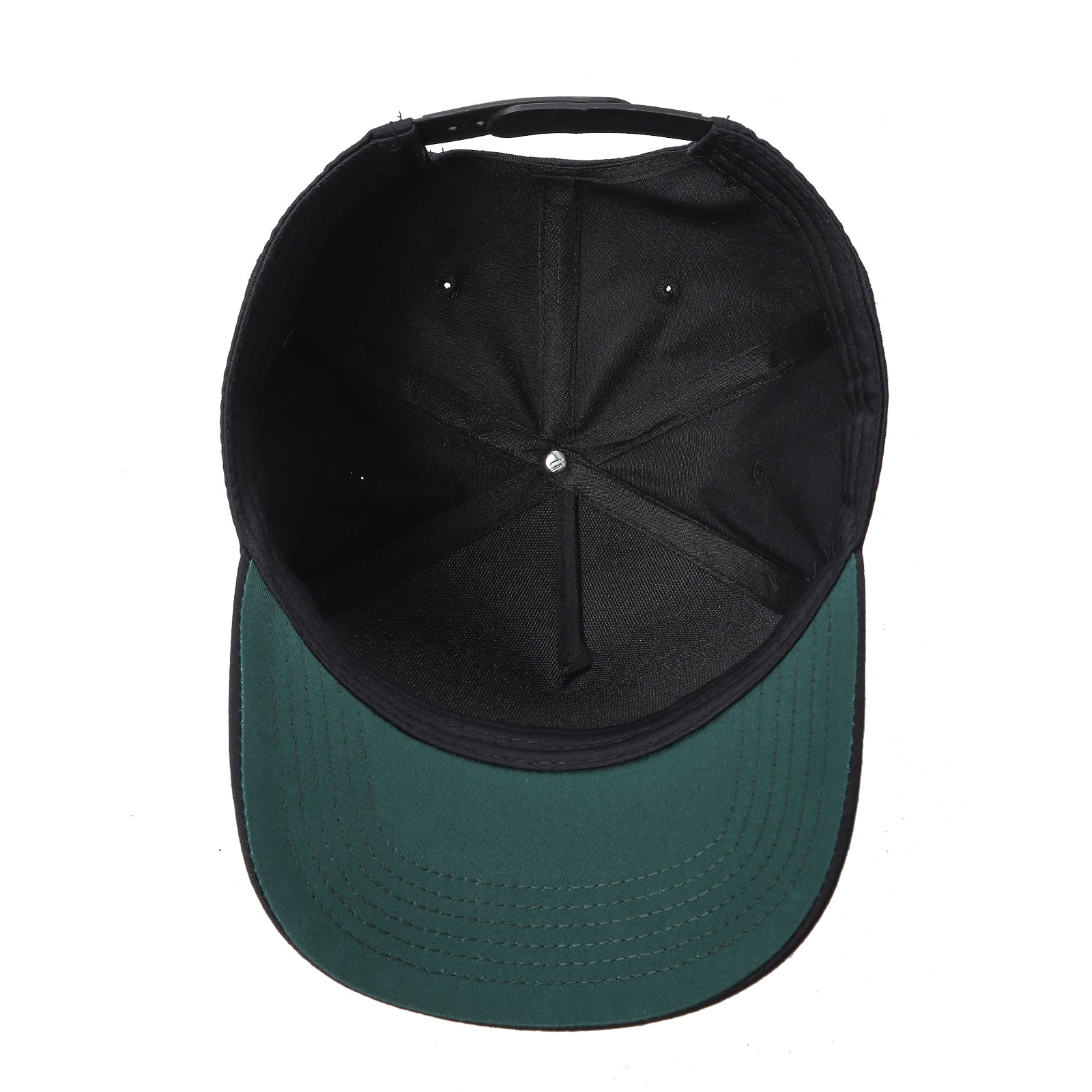 TCBLK-5 Panel Black Color Snapback Baseball Cap - BLACK/L.GREY UNDER BILL - Burzip Wholesale