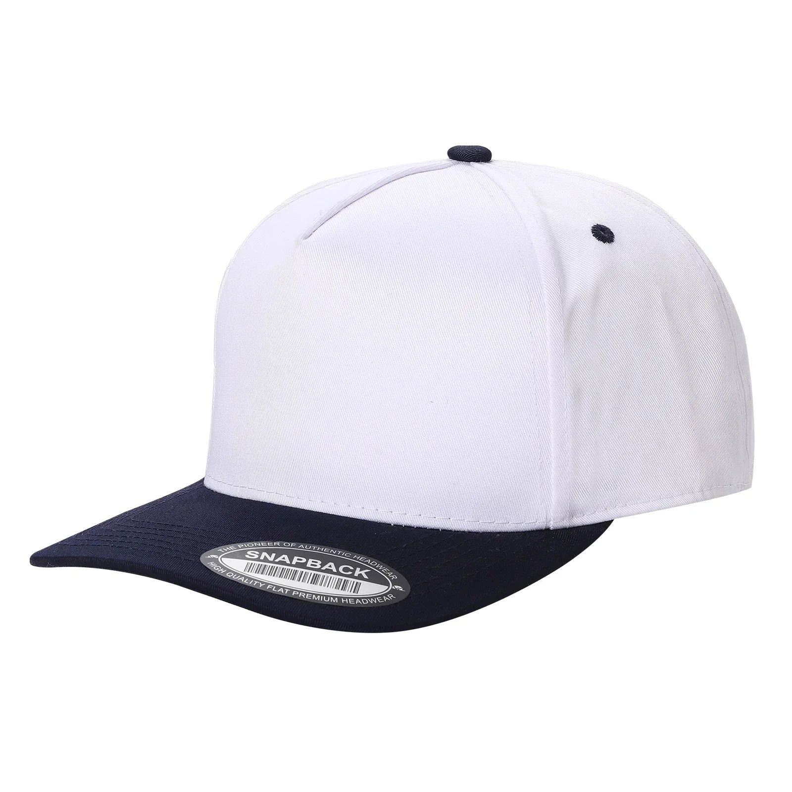 5panel Twill Snapback 100% Cotton - RED/BLK - Burzip Wholesale