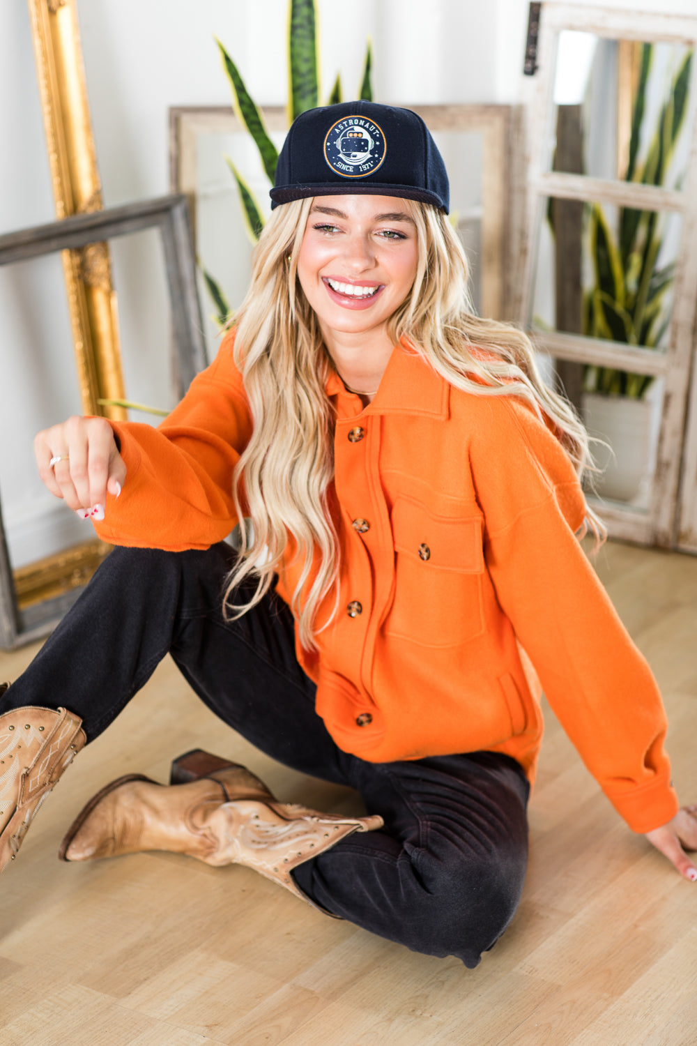 WK0022 Fleece Button Down Oversized Jacket - selected color - Burzip Wholesale