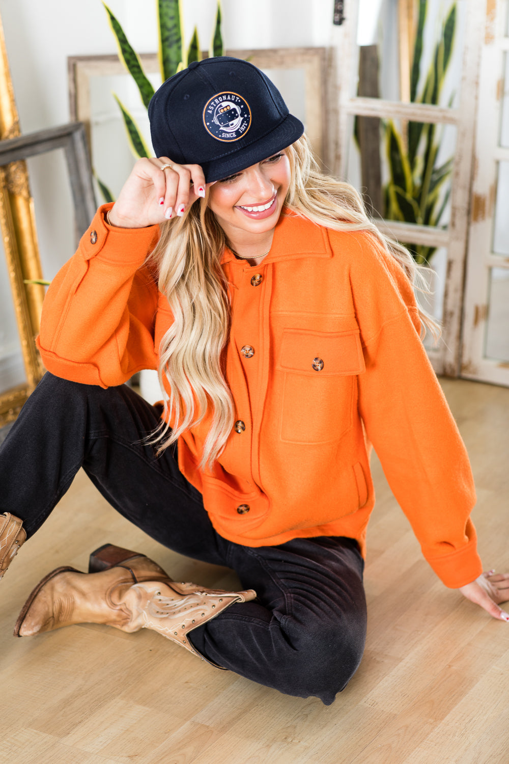 WK0022 Fleece Button Down Oversized Jacket - selected color - Burzip Wholesale