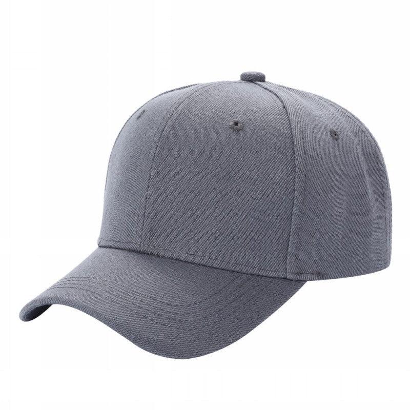 6 Panel Velcro pain Caps v1 - H.GREY - Burzip Wholesale