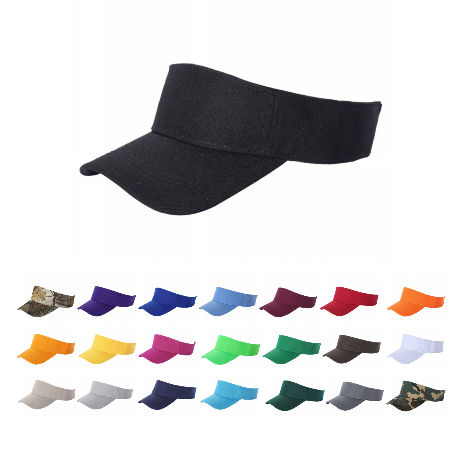 Sun Visor Velcro-2.50 - White - Burzip Wholesale