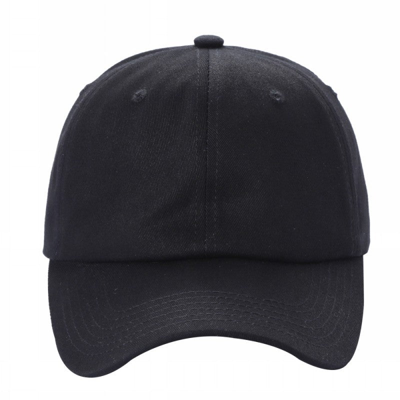 Cotton Dad Hat Solid 6panel Buckle Adjustable Blank Caps Cdh - Black - Burzip Wholesale