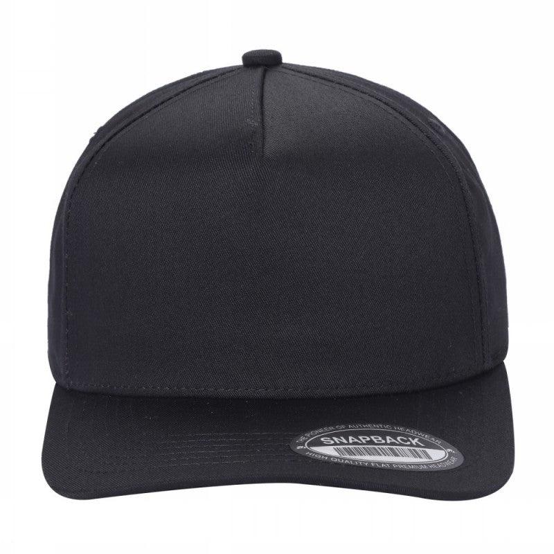 TCBLK-5 Panel Black Color Snapback Baseball Cap - BLACK / D.GREEN - Burzip Wholesale