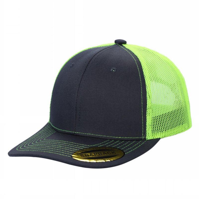 TRTM2-DZ-TWILL FABRIC WITH MESH BACK 2TONE CAPS - Blk/red - Burzip Wholesale
