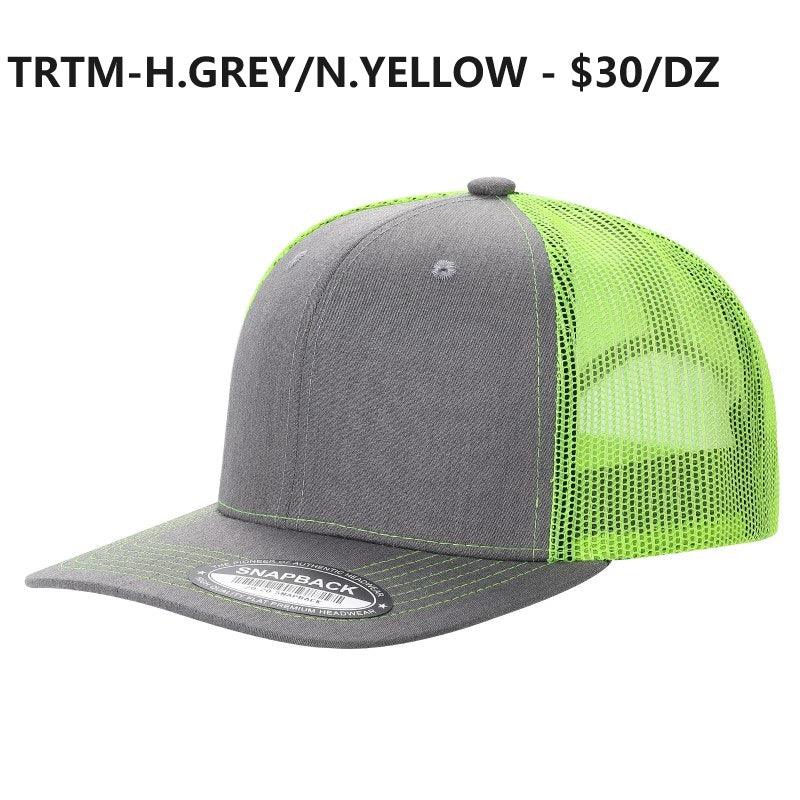 6 Panel Trucker Mesh Snapback Cap with 2 Tone 6TRTM - selected color - Burzip Wholesale