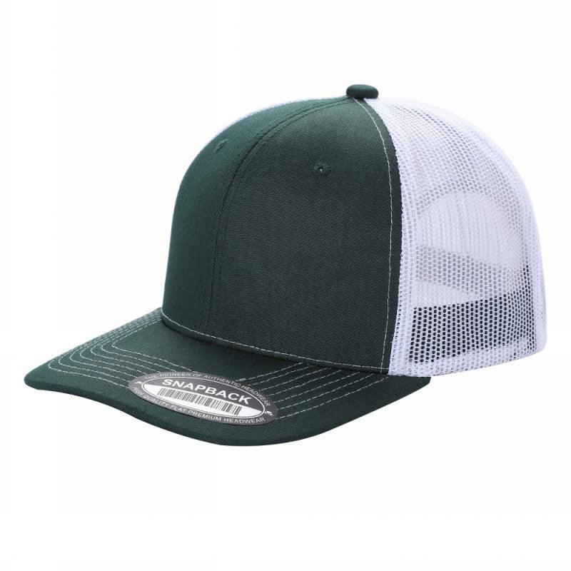 TRTM2-DZ-TWILL FABRIC WITH MESH BACK 2TONE CAPS - Blk/wht - Burzip Wholesale