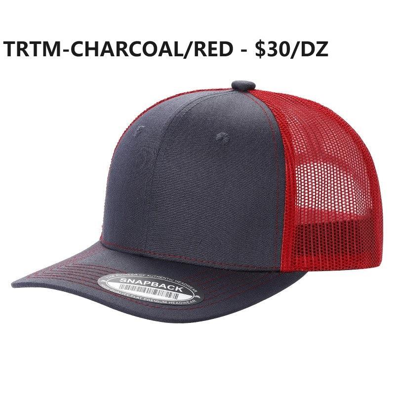 6 Panel Trucker Mesh Snapback Cap with 2 Tone 6TRTM - selected color - Burzip Wholesale