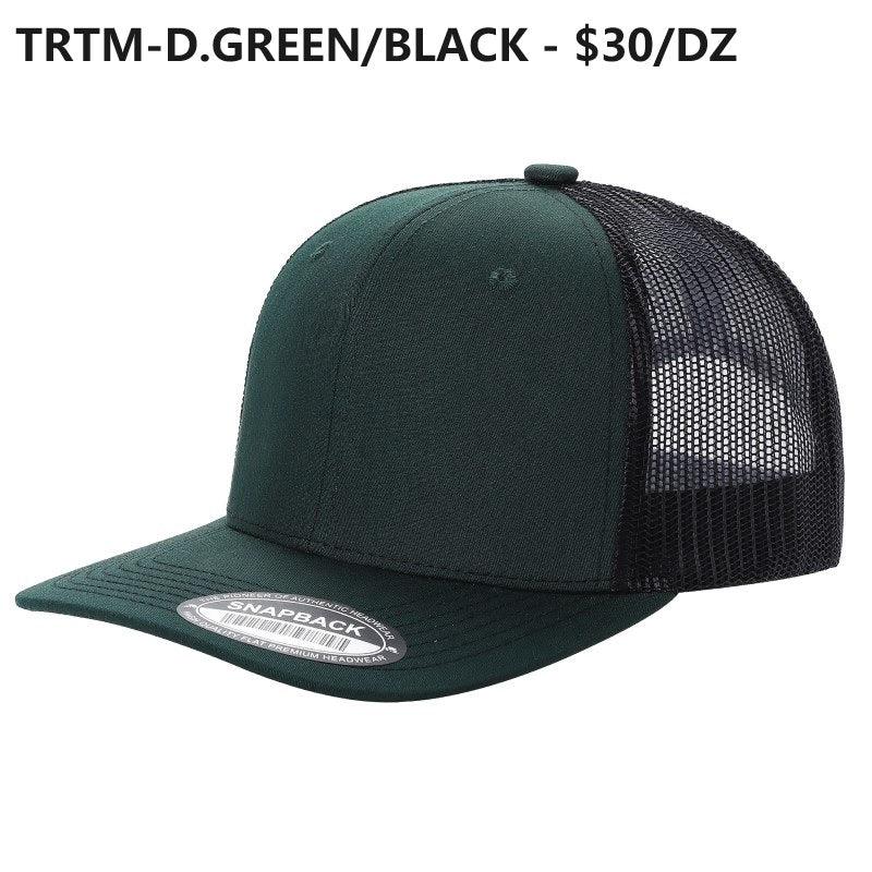 6 Panel Trucker Mesh Snapback Cap with 2 Tone 6TRTM - selected color - Burzip Wholesale